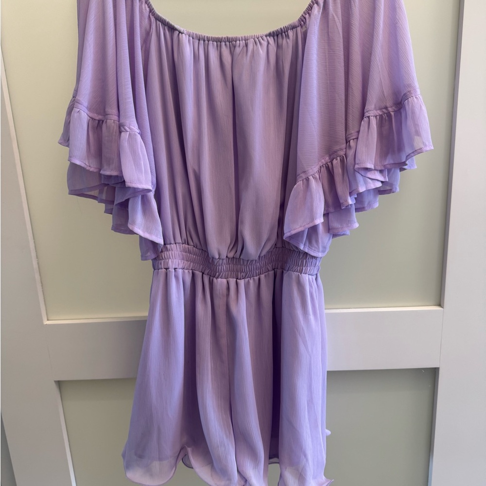 Lavender Off Shoulder Romper size Medium